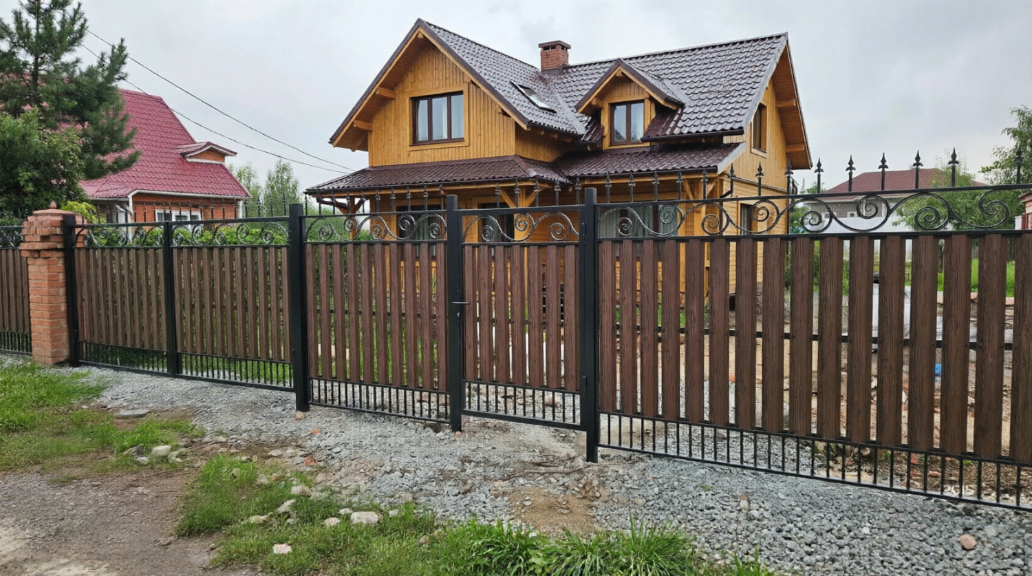 Евроштакетник Ш18 "БАРРЕРА"-b4872fd52d